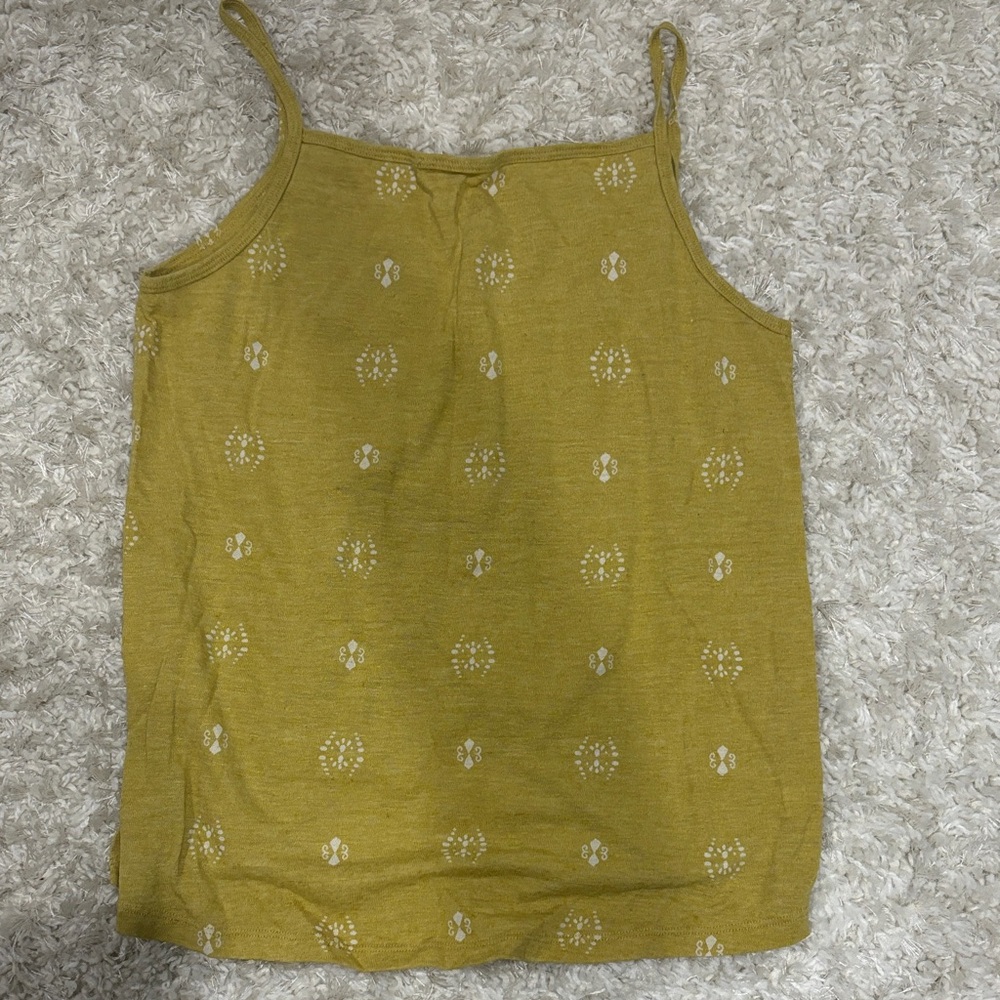 Stylish Mustard Green Women's Tank Top